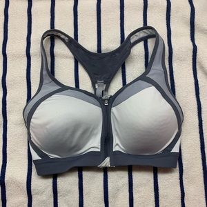 Zip up sports bra